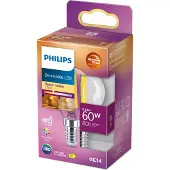 Philips Filamentkogellamp helder 60W P45 E14 - 806 lm - 25000 uur