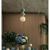 Nova Luce Hanglamp Clio M groen en blauw keramiek