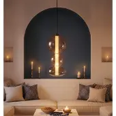 Nova Luce Hanglamp Bally smoke glas 45,5cm