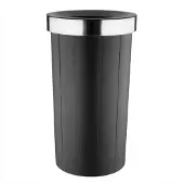 Gastronoble ronde zwarte bak met open deksel 60ltr