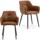 Idimex Eetkamerstoelen LISBON, set van 2 – bruin