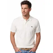 Lacoste Poloshirt wit katoen normale fit