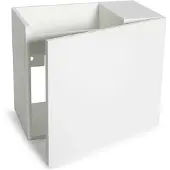 Luca Fonteinmeubel 38x22x32 cm zonder kraangat links softclose van solid surface mat wit