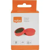 Nobo Whiteboard-magneten Rood 2.5 kg draagkracht 38 mm 10 Stuks