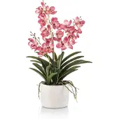 Emerald - Kunstplant Vanda in pot 60cm roze - Kunstplant voor binnen
