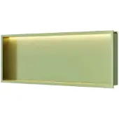Luca Inbouwnis Nissen 90x30x6,5cm Met LED Verlichting 3000K RVS Champagne Goud PVD