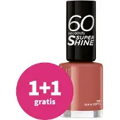 Rimmel 1+1 gratis: Nagellak 60 Seconds SuperShine 707 Tan-A-Cotta 8 ml