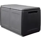 vidaXL Tuinbox 230 L 96x53x57 cm donkergrijs en zwart