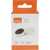 Nobo Whiteboard-magneten Wit 2.5 kg draagkracht 38 mm 10 Stuks