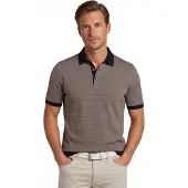 Bugatti Poloshirt donkerblauw geprint katoen