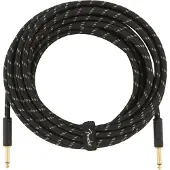 Fender DELUXE INSTRUMENT CABLE STRAIGHT/STRAIGHT 25' BLACK TWEED