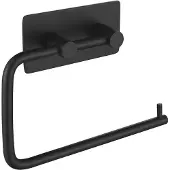 Sapho - Zelfklevende toiletrolhouder, zwart mat 33211