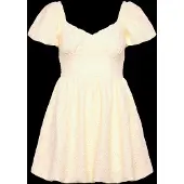 Gina Tricot mini-jurk met bloemige stitching met gaatjes