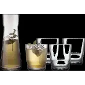 Lyngby Glas Karafset Glas Lissabon Clear 1 L (5-delig)