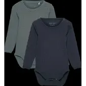 Minymo - Kid's Body L/S (2-Pack) - Ondergoed 56, turkoois