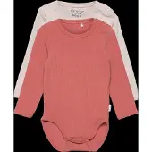 Minymo - Kid's Body L/S (2-Pack) - Ondergoed 80, roze