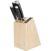 KitchenAid - Messenset, 5-delig - Hoogwaardig Japans Koolstofstaal - Berkenhouten Blok - KitchenAid
