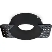 Groenovatie Trimless Inbouwspot - Gipsplaat - GU10 - Zwart - Ø77 mm