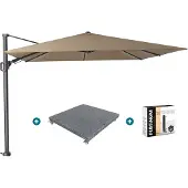 Platinum Challenger T2 3x3 m - Taupe met voet en hoes