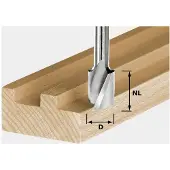 Festool 490951 Groeffrees Lengte 57 mm Afmeting, Ø 20 mm Werklengte 25 mm Schachtdiameter 8 mm