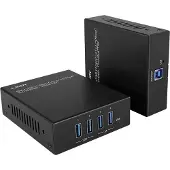 Lindy 43410 USB-extender USB-A 3.2 Gen 1 Via netwerkkabel RJ45 100 m