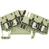 Weidmuller 1806980000-100 Doorgangsserieklem Spanveer Donkerbeige 100 stuk(s) Piece