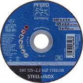 PFERD TOOLS EHT 125-2,2 SGP STEELOX 61331622 Doorslijpschijf recht 125 mm 25 stuk(s) RVS, Staal