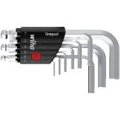 Wiha Zeskant Haakse schroevendraaierset 1.5 mm, 2 mm, 2.5 mm, 3 mm, 4 mm, 5 mm, 6 mm, 8 mm, 10 mm 9-delig