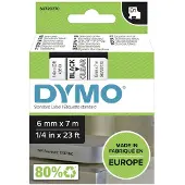 Dymo Tape 43610 (S0720770) Zwart op transparant (6 mm)