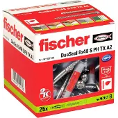 Fischer 557728 DuoSeal Plug 48 mm 8 mm 25 stuk(s)