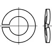 Toolcraft TO-6854301 Veerring Binnendiameter: 10 mm DIN 128 Verenstaal 1000 stuk(s)
