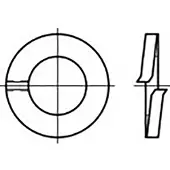 Toolcraft TO-6854016 Veerring Binnendiameter: 14 mm DIN 127 Verenstaal 500 stuk(s)