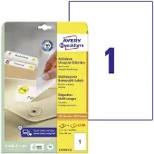 Avery Zweckform universele etiketten, 210 x 297 mm, verwijderbaar