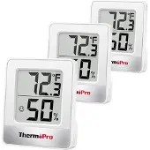 ThermoPro TP49W-3 TP49W-3 Thermo- en hygrometer Wit