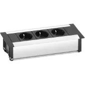 Evoline 159610000900 Stekkerdoos 3-voudig Aluminium, Zwart Randaarde stekker 1 stuk(s)