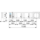 Schneider Electric KSA250ED4156 KSA250ED4156 Railverdeler Inhoud: 1 stuk(s)