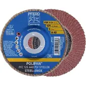 PFERD TOOLS 67744125 PFC 125 A 40 PSF STEELOX Lamellenschijf Diameter 125 mm Boordiameter 22.23 mm Korrelgrootte (num) 40 RVS, Staal 10 stuk(s)