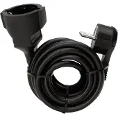 Kopp 143505080 Stroom Verlengkabel Zwart 2.00 m H05VV-F 3G 1,5 mm²