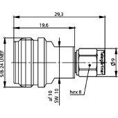 Telegärtner 100024218 100024218 Coax-adapter N-bus - SMA-stekker 1 stuk(s) Piece