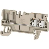 Weidmuller 2482180000 Doorgangsserieklem Push-In-klem, Steekaansluiting Donkerbeige 1 stuk(s)