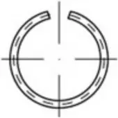 Toolcraft 146405 Veerring Binnendiameter: 51.1 mm DIN 7993 Verenstaal 50 stuk(s)