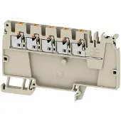Weidmuller 2675470000 Verdeler-serieklem Push-In-klem, Steekaansluiting Donkerbeige 50 stuk(s)