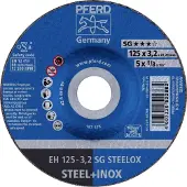 PFERD TOOLS EH 125-3,2 SG STEELOX 61333432 Doorslijpschijf gebogen 125 mm 25 stuk(s) RVS, Staal