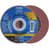 PFERD TOOLS 67648115 PFF 115 A 80 PSF STEELOX Lamellenschijf Diameter 115 mm Boordiameter 22.23 mm Korrelgrootte (num) 80 RVS, Staal 10 stuk(s)