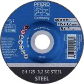 PFERD TOOLS EH 125-3,2 SG STEEL 61320232 Doorslijpschijf gebogen 125 mm 25 stuk(s) Staal