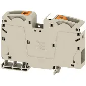 Weidmuller 2742060000 Doorgangsserieklem Push-In-klem, Steekaansluiting Donkerbeige 10 stuk(s)