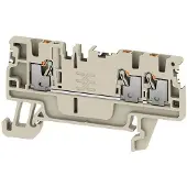 Weidmuller 2674630000 Doorgangsserieklem Push-In-klem, Steekaansluiting Donkerbeige 50 stuk(s)