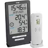 TFA-Dostmann Funk-Thermometer XENA HOME 30.3074.10 Draadloze thermometer digitaal Antraciet