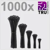 TRU COMPONENTS TC-12888560 T24CA072 Kabelbinder 3.6 mm Zwart UV-gestabiliseerd 1000 stuk(s)
