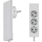 Evoline 151000156300 Stekkerdoos 3-voudig Wit Randaarde stekker 1 stuk(s)